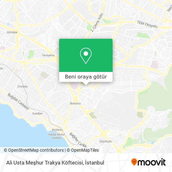 Ali Usta Meşhur Trakya Köftecisi harita