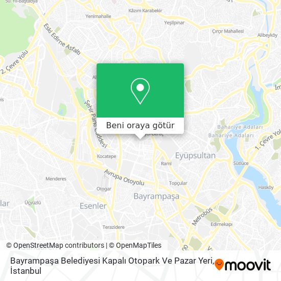 Bayrampaşa Belediyesi Kapalı Otopark Ve Pazar Yeri harita