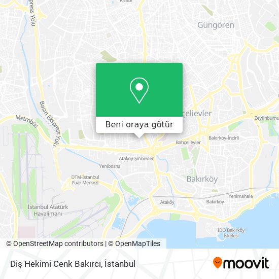 Diş Hekimi Cenk Bakırcı harita