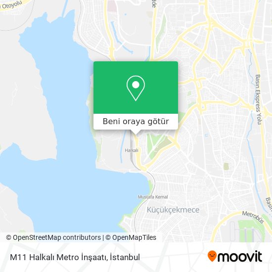 M11 Halkalı Metro İnşaatı harita