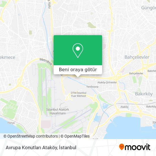 Avrupa Konutları Ataköy harita