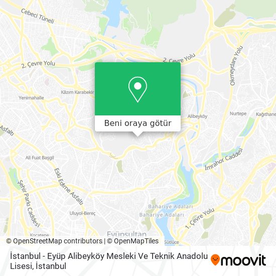 İstanbul - Eyüp Alibeyköy Mesleki Ve Teknik Anadolu Lisesi harita
