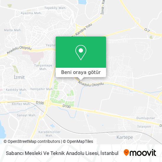 Sabancı Mesleki Ve Teknik Anadolu Lisesi harita