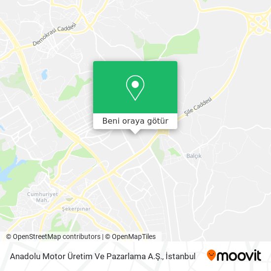 Anadolu Motor Üretim Ve Pazarlama A.Ş. harita