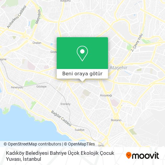 Kadıköy Belediyesi Bahriye Üçok Ekolojik Çocuk Yuvası harita