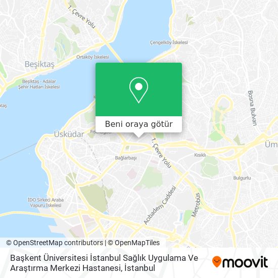 Başkent Üniversitesi İstanbul Sağlık Uygulama Ve Araştırma Merkezi Hastanesi harita