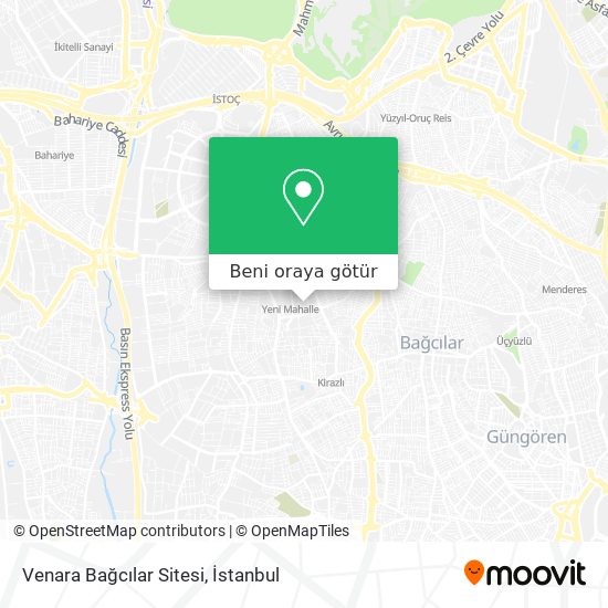 Venara Bağcılar Sitesi harita