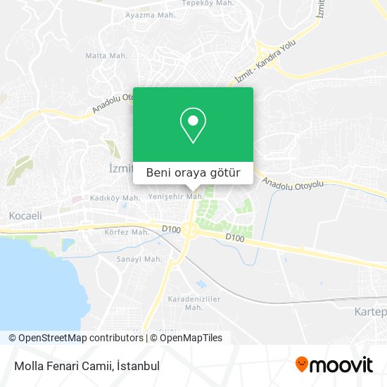 Molla Fenari Camii harita