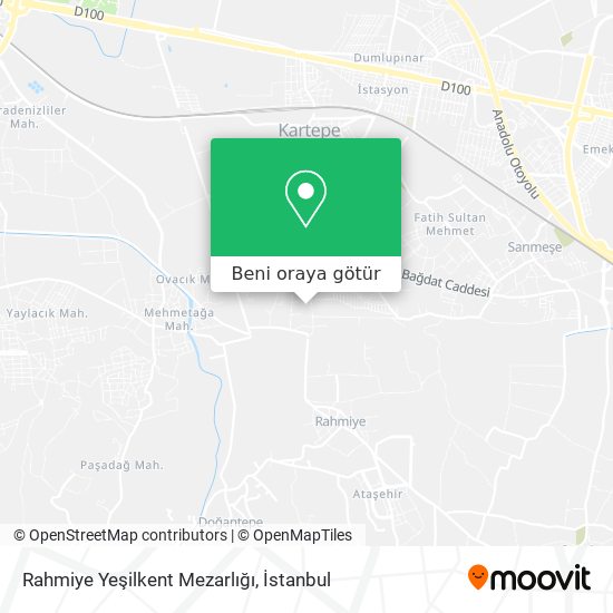 Rahmiye Yeşilkent Mezarlığı harita