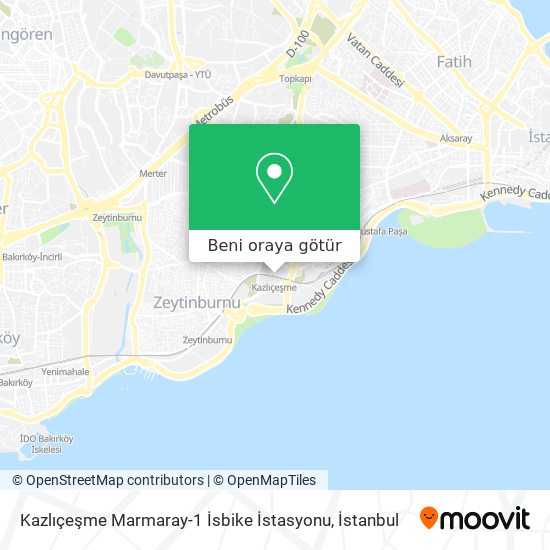 Kazlıçeşme Marmaray-1 İsbike İstasyonu harita