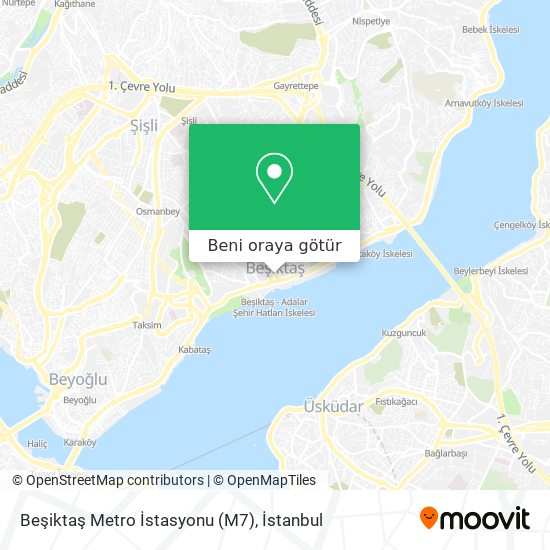 Beşiktaş Metro İstasyonu (M7) harita