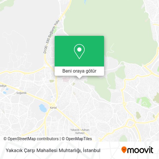 Yakacık Çarşı Mahallesi Muhtarlığı harita