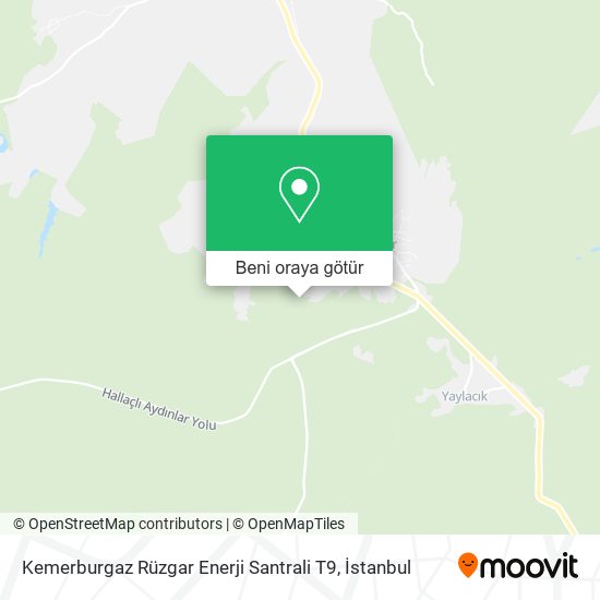 Kemerburgaz Rüzgar Enerji Santrali T9 harita
