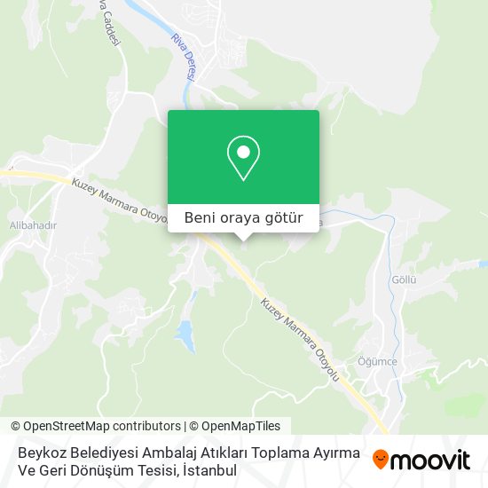 Beykoz Belediyesi Ambalaj Atıkları Toplama Ayırma Ve Geri Dönüşüm Tesisi harita