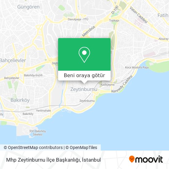 Mhp Zeytinburnu İlçe Başkanlığı harita