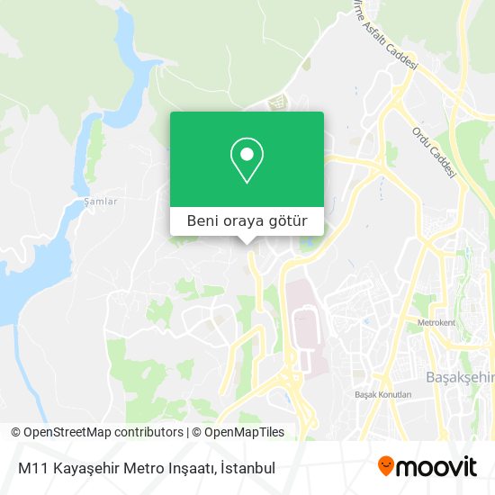 M11 Kayaşehir Metro Inşaatı harita