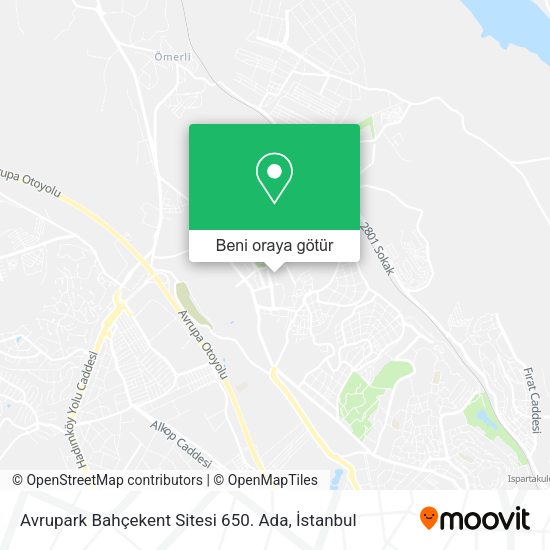 Avrupark Bahçekent Sitesi 650. Ada harita