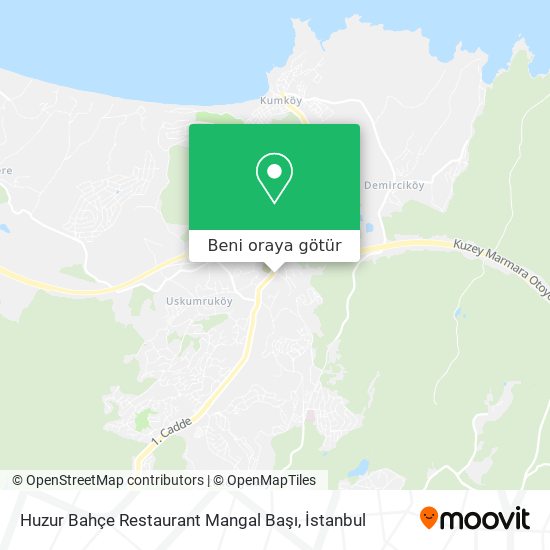Huzur Bahçe Restaurant Mangal Başı harita