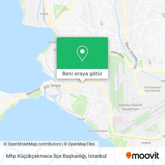 Mhp Küçükçekmece İlçe Başkanlığı harita
