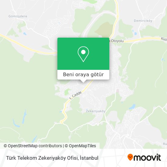 Türk Telekom Zekeriyaköy Ofisi harita