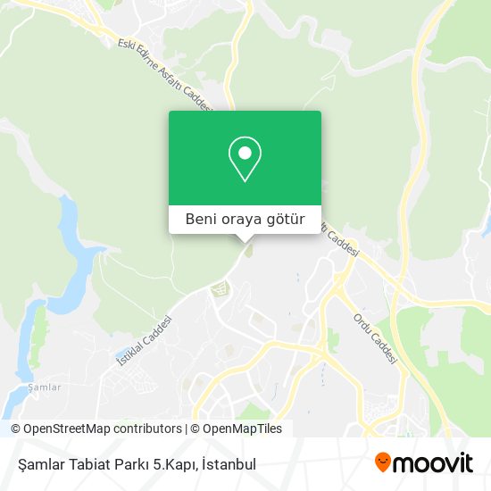 Şamlar Tabiat Parkı 5.Kapı harita