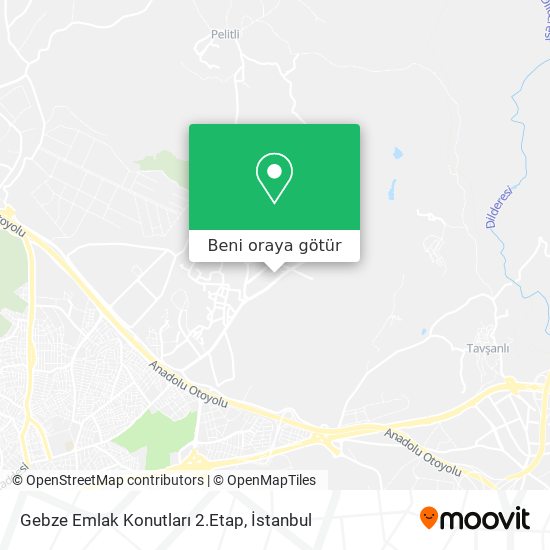 Gebze Emlak Konutları 2.Etap harita