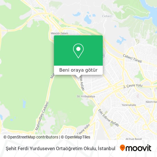 Şehit Ferdi Yurduseven Ortaöğretim Okulu harita