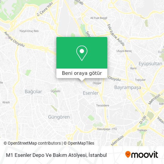 M1 Esenler Depo Ve Bakım Atölyesi harita