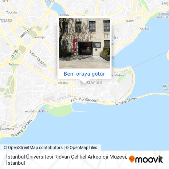 İstanbul Üniversitesi Rıdvan Çelikel Arkeoloji Müzesi harita