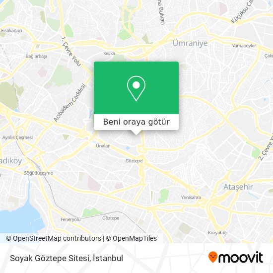 Soyak Göztepe Sitesi harita