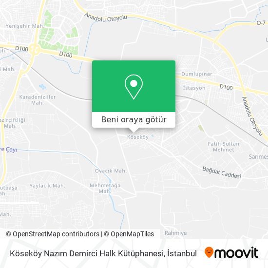 Köseköy Nazım Demirci Halk Kütüphanesi harita