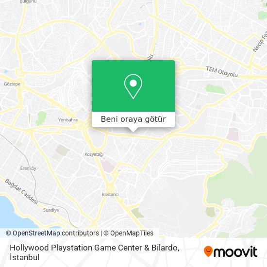 Hollywood Playstation Game Center & Bilardo harita