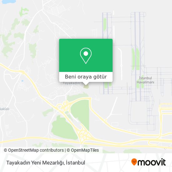 Tayakadın Yeni Mezarlığı harita
