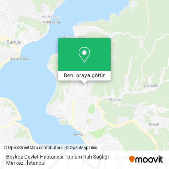 Beykoz Devlet Hastanesi Toplum Ruh Sağlığı Merkezi harita