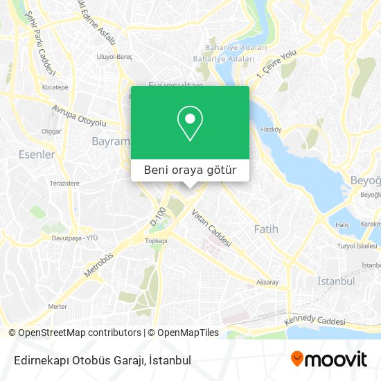 Edirnekapı Otobüs Garajı harita