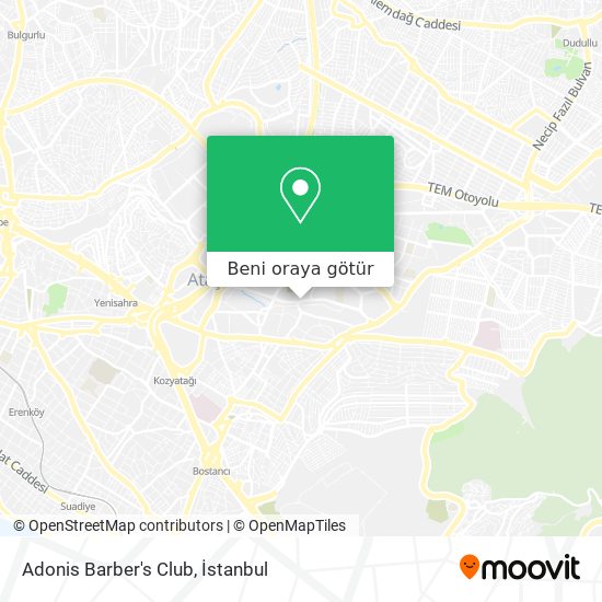 Adonis Barber's Club harita