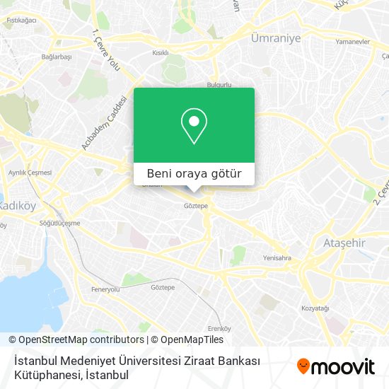 İstanbul Medeniyet Üniversitesi Ziraat Bankası Kütüphanesi harita