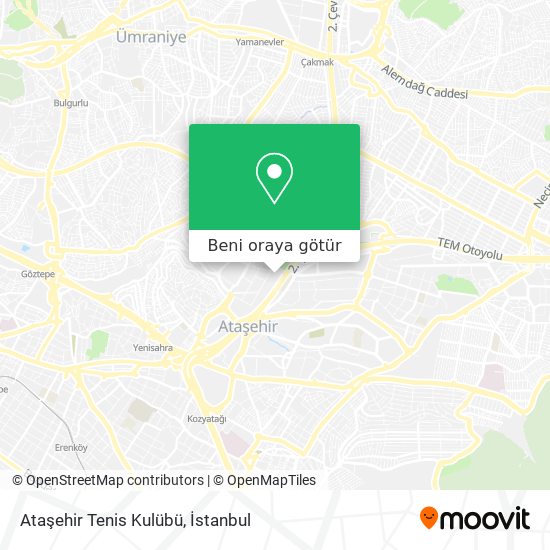 Ataşehir Tenis Kulübü harita