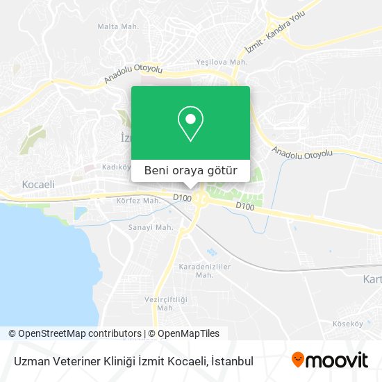 Uzman Veteriner Kliniği İzmit Kocaeli harita