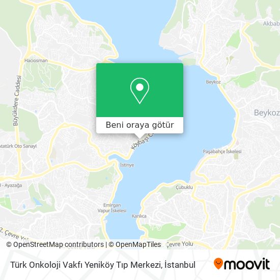 Türk Onkoloji Vakfı Yeniköy Tıp Merkezi harita