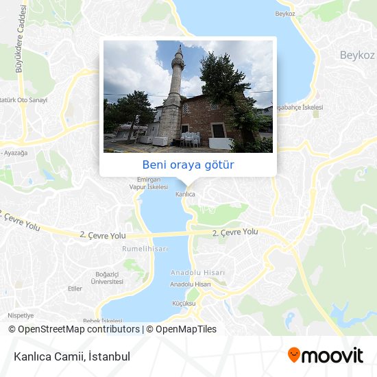 Kanlıca Camii harita