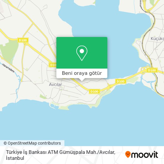 Türkiye İş Bankası ATM Gümüşpala Mah. / Avcılar harita