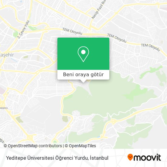 Yeditepe Üniversitesi Öğrenci Yurdu harita