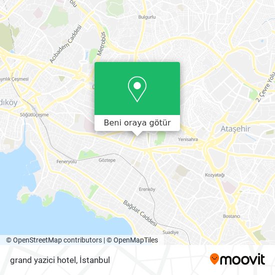 grand yazici hotel harita