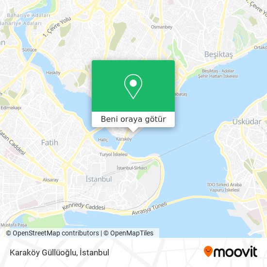Karaköy Güllüoğlu harita