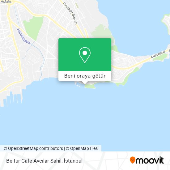 Beltur Cafe Avcılar Sahil harita