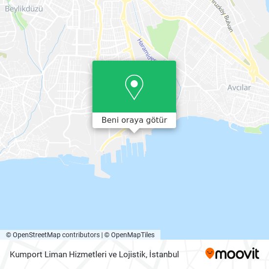 Kumport Liman Hizmetleri ve Lojistik harita