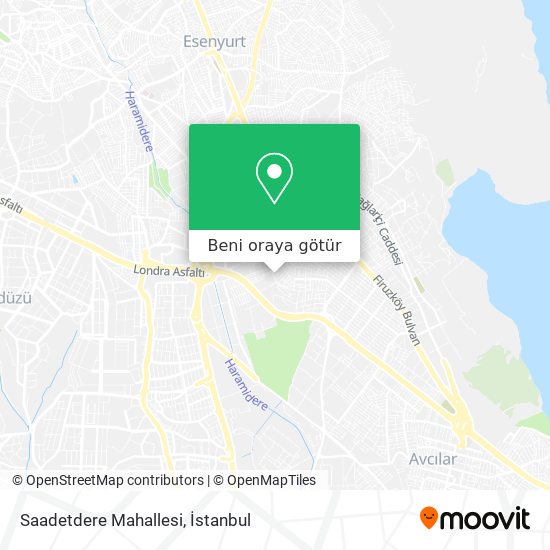 Saadetdere Mahallesi harita