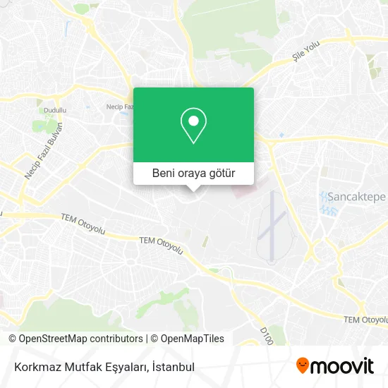 Korkmaz Mutfak Eşyaları harita