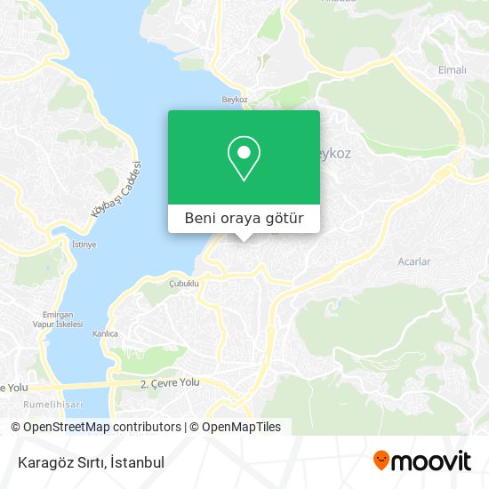 Karagöz Sırtı harita